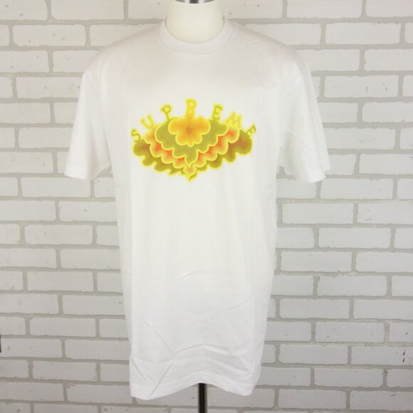 Supreme Cloud Tee T-Shirt Large White SS19 2019 Open Bag for Measurements - Picture 1 of 8